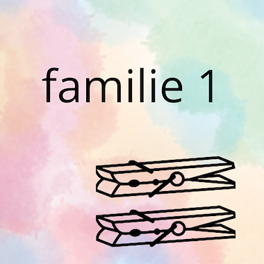 Lesmateriaal AN - mijn familie (deel 1) - spel 2: knijpkaarten van auteur Peggy Van Rompaey
