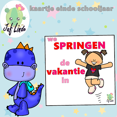 Lesmateriaal we springen de vakantie in van auteur juf Linde