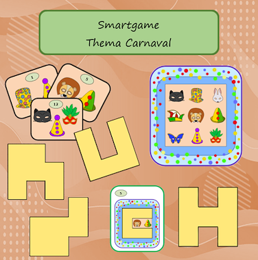Lesmateriaal Smartgame Thema Carnaval van auteur Jabbedabbedoe