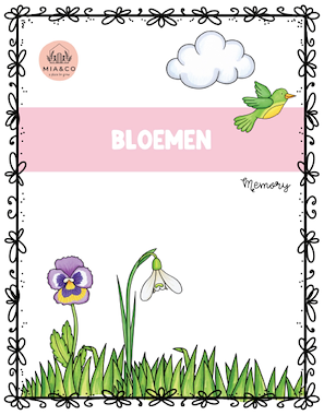 Lesmateriaal Memory bloemen van auteur MiaenCo