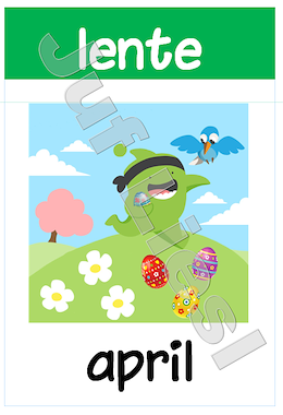 Lesmateriaal Classdojo jaarkalender met feestdagen en seizoenen van auteur De monsterklas van Juf Liesl slide 4