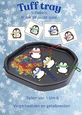 lesmateriaal Thema winter : Tuff tray schakels (Jongste kleuters) van auteur Juf Katy