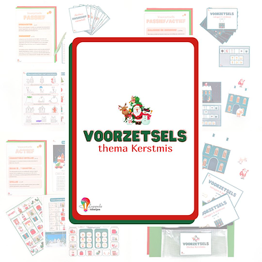 Lesmateriaal Voorzetsels thema Kerstmis van auteur Logopedie Ideetjes
