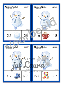 Lesmateriaal Winter - Geheim Getal - Tellen tot 500 van auteur De klas van juf Laura slide 2