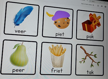 Lesmateriaal Rijmwoorden Sint van auteur JufLiess slide 3