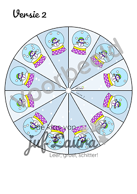 Lesmateriaal Winter - Ikea-rad - Tellen t/m 6 van auteur De klas van juf Laura slide 2