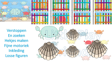 Lesmateriaal Mega spelbundel - de mooiste vis van de zee - regenboogvisje van auteur Little Play Friends