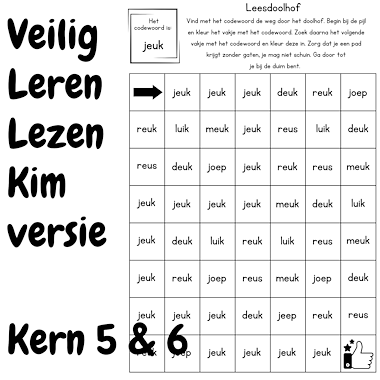 Lesmateriaal Leesdoolhof groep 3 Veilig Leren Lezen Kim kern 5 + 6  van auteur My Teacher Shares slide 4