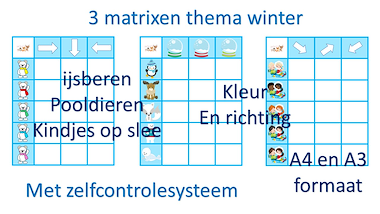 Lesmateriaal Matrixen thema winter van auteur Little Play Friends slide 2