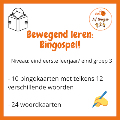 Lesmateriaal Bewegend leren: bingospel! van auteur Juf Wiezel