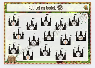 Lesmateriaal Voordeelbundel Rol, tel en bedek in thema Sprookjes/ KBW van auteur De kleuters van juf Naomi slide 2