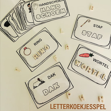 Lesmateriaal Letterkoekjesspel Sinterklaas van auteur Juftanie