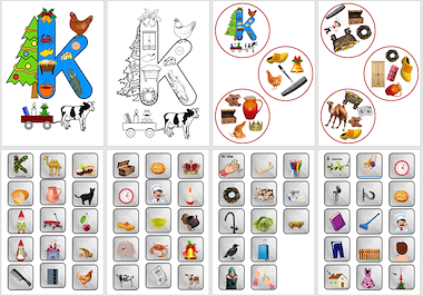 Lesmateriaal Letter k compleet (kerst) van auteur Janet Baptist slide 1