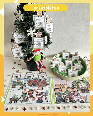 Lesmateriaal Kerst praat en zoekplaten + woordkaarten  van auteur Tinnekes ontdekbundels slide 1