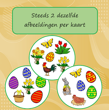 Lesmateriaal Zoek dezelfde (Dobble) Pasen van auteur Jabbedabbedoe slide 3