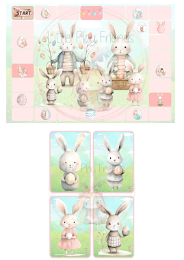 Lesmateriaal Ganzenbord - de eitjes van de paashaas van auteur Little Play Friends slide 2