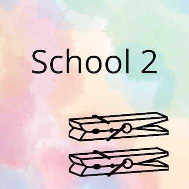 Lesmateriaal AN - de school (deel 2) - spel 2: knijpkaarten van auteur Peggy Van Rompaey