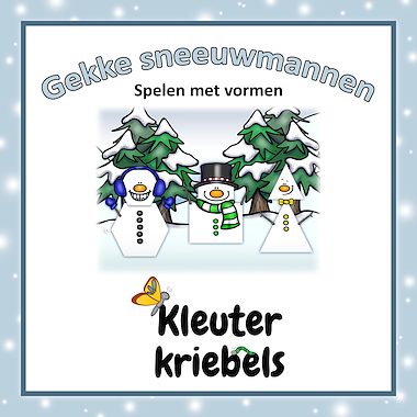 Lesmateriaal MINI WISKUNDE: VORMEN - GEKKE SNEEUWMANNEN van auteur Kleuter Kriebels