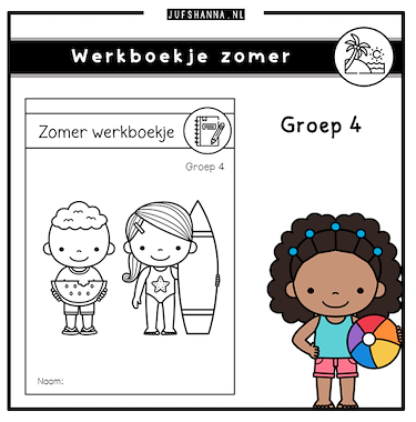 Lesmateriaal Thema zomer | Werkboekje groep 4 van auteur Juf Shanna slide 1