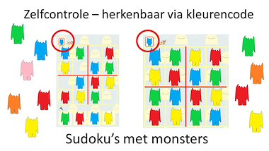 Lesmateriaal kleurrijke monsters - sudoku van auteur Little Play Friends slide 3