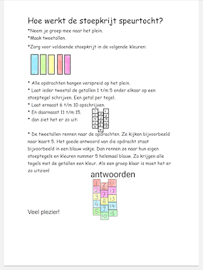 Lesmateriaal Stoepkrijt speurtocht groep 3. van auteur Juf Monique slide 2