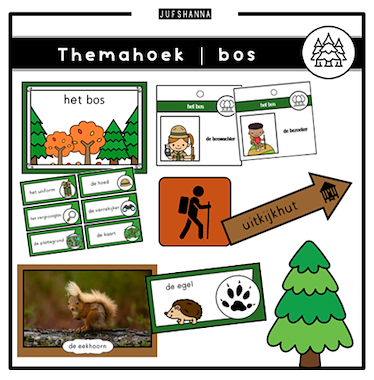 Lesmateriaal Themahoek | Het bos van auteur Juf Shanna slide 1