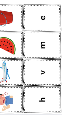 Lesmateriaal Beginletter mix&match zomer / vakantie memorie.  van auteur Cuddlesndcoffee slide 3