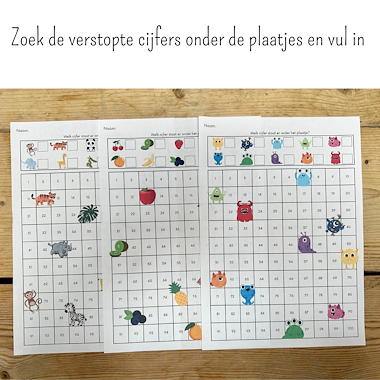 Lesmateriaal Verstopte cijfers 100 kaart | Missende cijfers honderd veld  van auteur My Teacher Shares slide 2