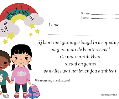 Lesmateriaal Naar school diploma van auteur Nini slide 2