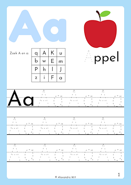 Lesmateriaal Van lijnen naar letters van auteur Alexandra Wit slide 1