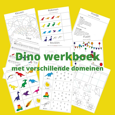 Lesmateriaal Dino werkboek van auteur Mama Duizendpoot slide 1