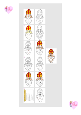 Lesmateriaal Sinterklaas rol en kleur van 0 tot 10  van auteur Juf_Astrid