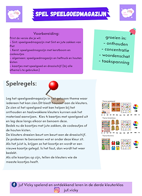 Lesmateriaal Spel speelgoedmagazijn thema Sint-Kerstmis- speelgoed van auteur juf Vicky derde kleuterklas slide 3