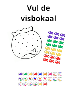 Lesmateriaal Thema vissen: vul de visbokaal van auteur Juf EvVa