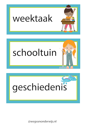 Lesmateriaal Dagritmekaarten school van auteur wegvanonderwijs slide 2