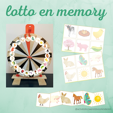 Lesmateriaal Lente - Lotto/memorie van auteur Nanny Melissa