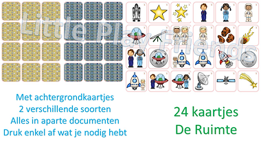 Lesmateriaal Memory: De Ruimte van auteur Little Play Friends slide 3