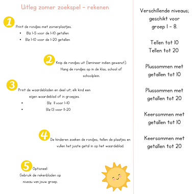 Lesmateriaal Zomer zoekspel | Rekenen Bewegend leren voor de hele school van auteur My Teacher Shares slide 3