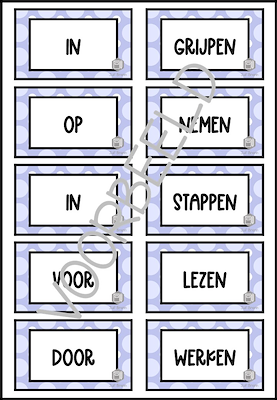 Lesmateriaal WERKWOORDEN MEPPEN: SCHEIDBARE SAMENGESTELDE WERKWOORDEN van auteur Juf Brenn slide 2