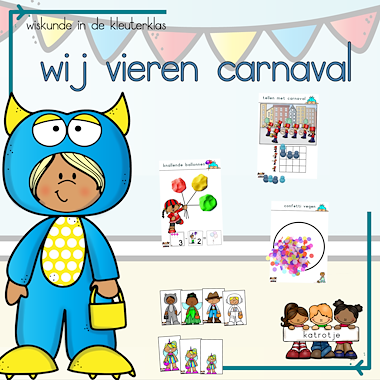 Lesmateriaal wij vieren carnaval (mini wiskundige bundel) van auteur katrotje