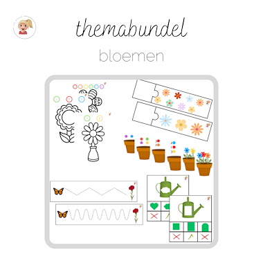 Lesmateriaal Bloemen - themabundel van auteur Juf Hanne_