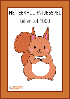 Lesmateriaal Het eekhoorntjesspel - tellen tot 1000 van auteur Juf Tessa deelt