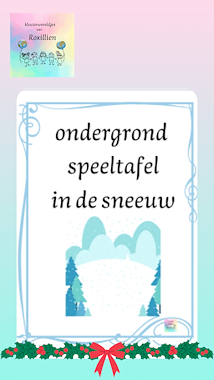 Lesmateriaal Roxillien ondergrond speeltafel in de sneeuw  van auteur kleuterwereldjes van roxillien