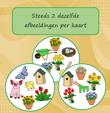 Lesmateriaal Dobble Thema Lente van auteur Jabbedabbedoe slide 3