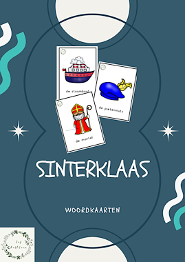 Lesmateriaal Woordkaarten Sinterklaas van auteur Juf Kathleen G