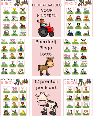 Lesmateriaal De Boerderij -  Bingo / Lotto van auteur Little Play Friends