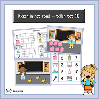 Lesmateriaal Bewegend leren - tellen tot 10 (School) van auteur Juf Janina slide 2