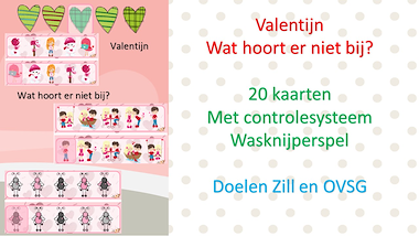 Lesmateriaal Valentijn - Wat hoort er niet bij van auteur Little Play Friends