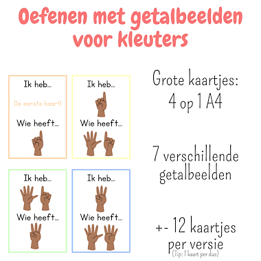 Lesmateriaal Ik heb.. wie heeft.. Coöperatief spel getalbeelden kleuters  van auteur My Teacher Shares slide 3