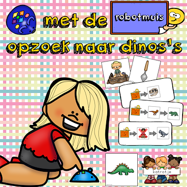 Lesmateriaal met de robotmuis opzoek naar dino's van auteur katrotje